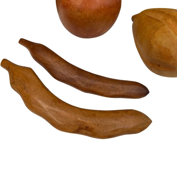 Handcrafted Wooden Fruit Collection 10 Piece Lot Grapes Banana Star Fruit - Picture 5 of 7